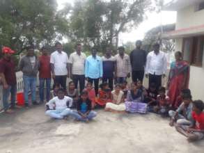 children and the local people in work-site school