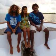 Three young conservationists in the Maldives