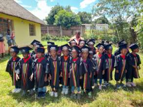 Ezulwini NCP graduates with Teacher Gugu