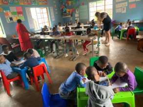 Ezulwini NCP children concentrating on their work