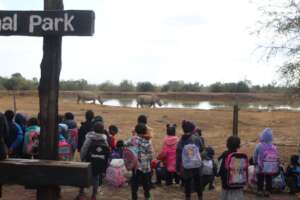 Rhino spotted by NCP children