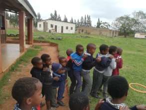 NCP children Lining up for Lunch