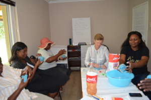 Teachers learning how to make and use playdough