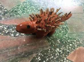 A clay model of Pangolin made by a student