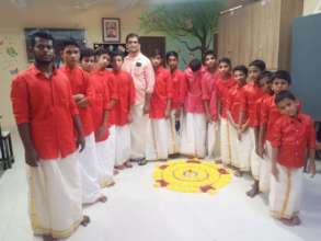 Children in their brand new costumes