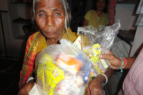 Provide Monthly Groceries for Poor Elderly Person