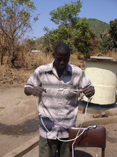 Thomu doing pump maintenance training