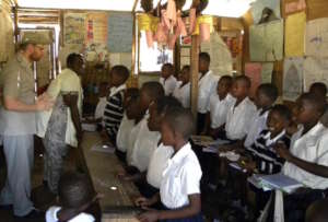 Inside a classroom