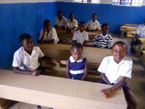 children are ready to study in their new classroom