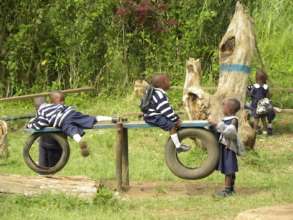 See saw - having fun too!