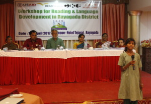 Agragamee School student sharing experiences