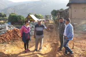 Nuwakot Survinors Sharing Info with Helpdesk Staff