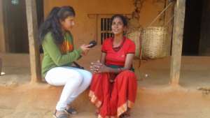 A radio journalist interviews Chandramaya