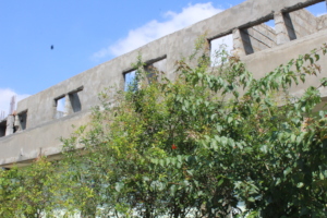 New construction - western side parapet