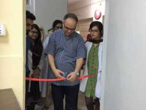Prof Abu Talib Inaugurating Step Down Unit at OBGY