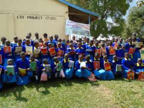 Proud of their books and uniforms