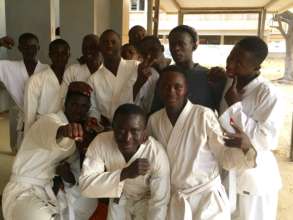 The boys of Maison de la Gare before Karate