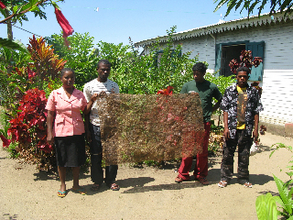 Large piece of silk "paper" made by the Maroantsetra team