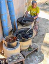 Specially designed stoves running on biochar