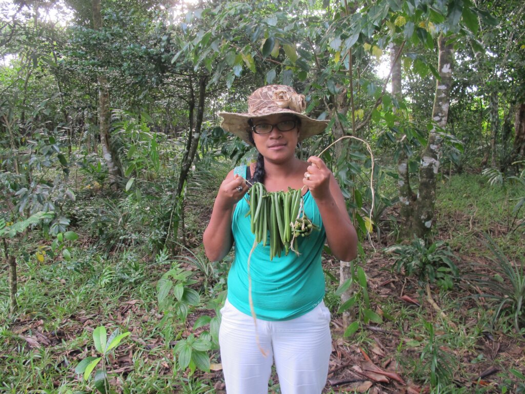 Lalaina showing vanilla beans