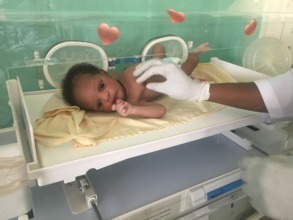 New born baby healing in our new incubator