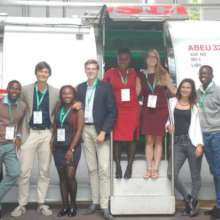 Laurietta with her team mates in Netherlands