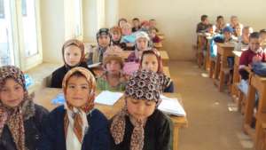Students in class in Afghanistan