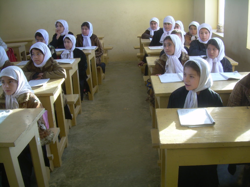 Young girls in class