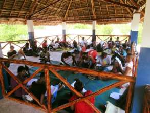 Students at work at Jambiani Centre