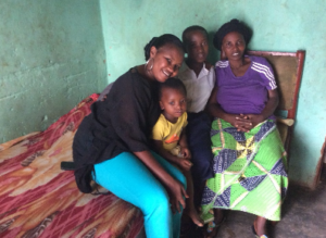 Home visit to Joyce's family