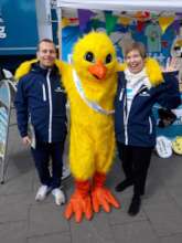 Our chicken mascot at Lundakarnevalen
