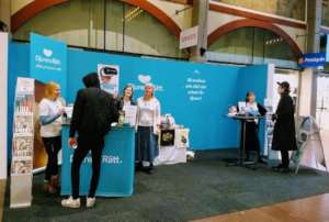 Campaign stop at train station