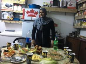 Fusool in her kitchen preparing a delicious meal.