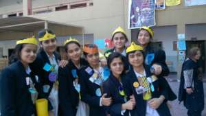 Anushka with class mates