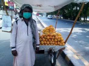 Distributed Cart and give cash for fruit to daily