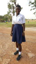 Khadija in her school uniform.