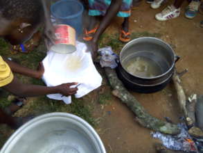process of filtering the water