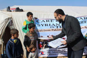 Relief goods from CHCS being distributed in Turkey