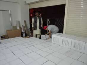 Packed Relief Goods for Distribution