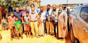 with Syrian refugees