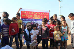 Relief goods from CHCS being distributed in Turkey
