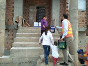 Distribution of gifts among children