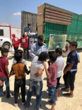 Distribution of gifts among the children in syria