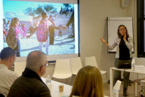 Attorney Suhad Bishara speaking about Umm al-Hiran