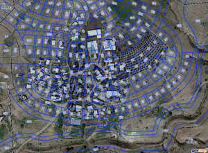 Map illustrating  planned Jewish town of Hiran