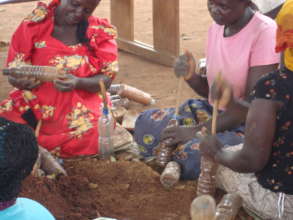 Making Bottle Bricks for Tank Construction