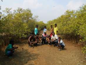 Students in conservation works