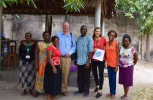 Bob (fourth from left) visiting The Mabinti Centre