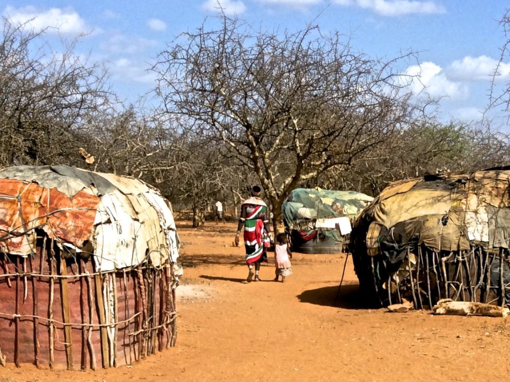 Pastoral families often live in makeshift houses