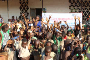A visit of the Girl Ambassadors with Rwenena kids